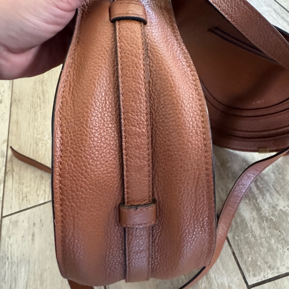 Chloe Marcie Saddle Bag in Grained Leather - Picture 8 of 14